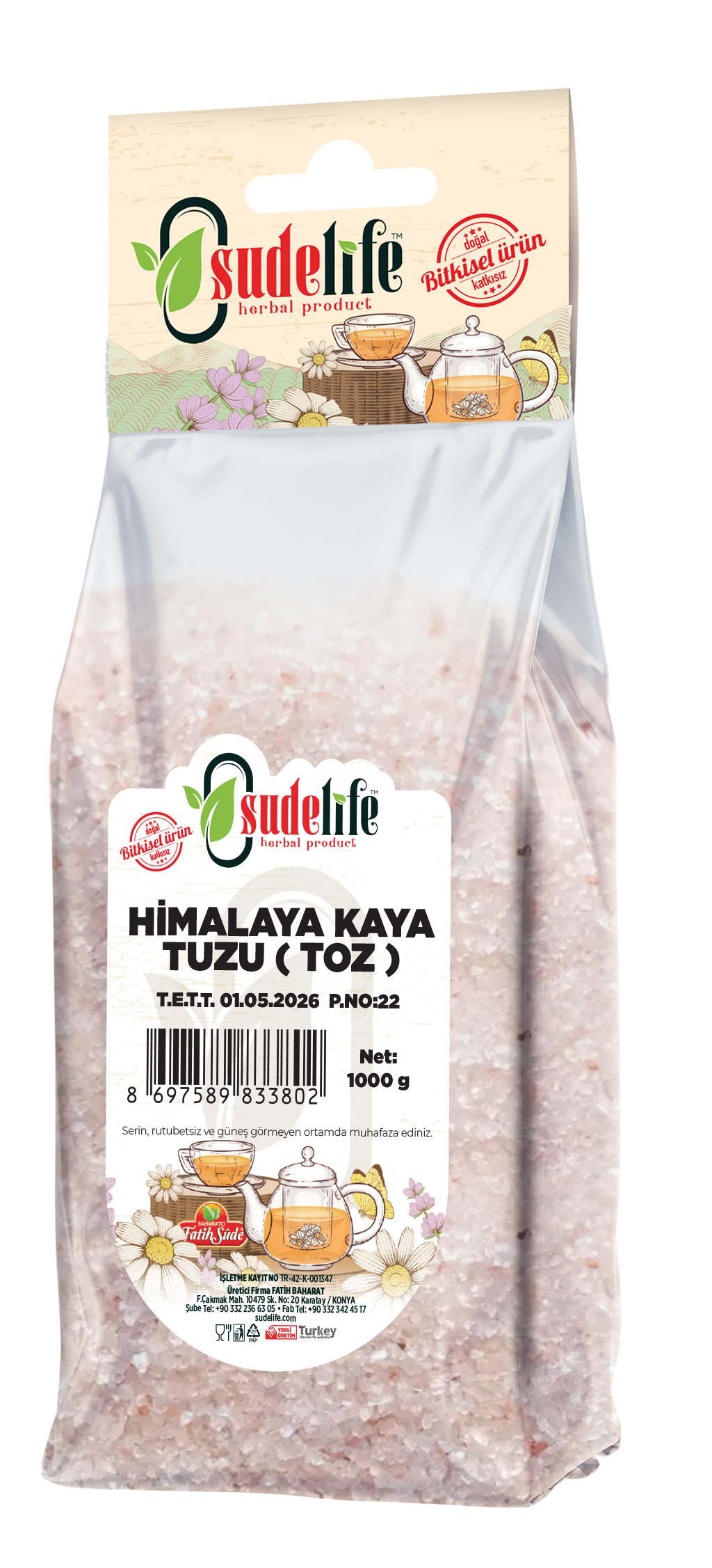 Himalaya Kayatuzu 1000 g Öğütülmüş