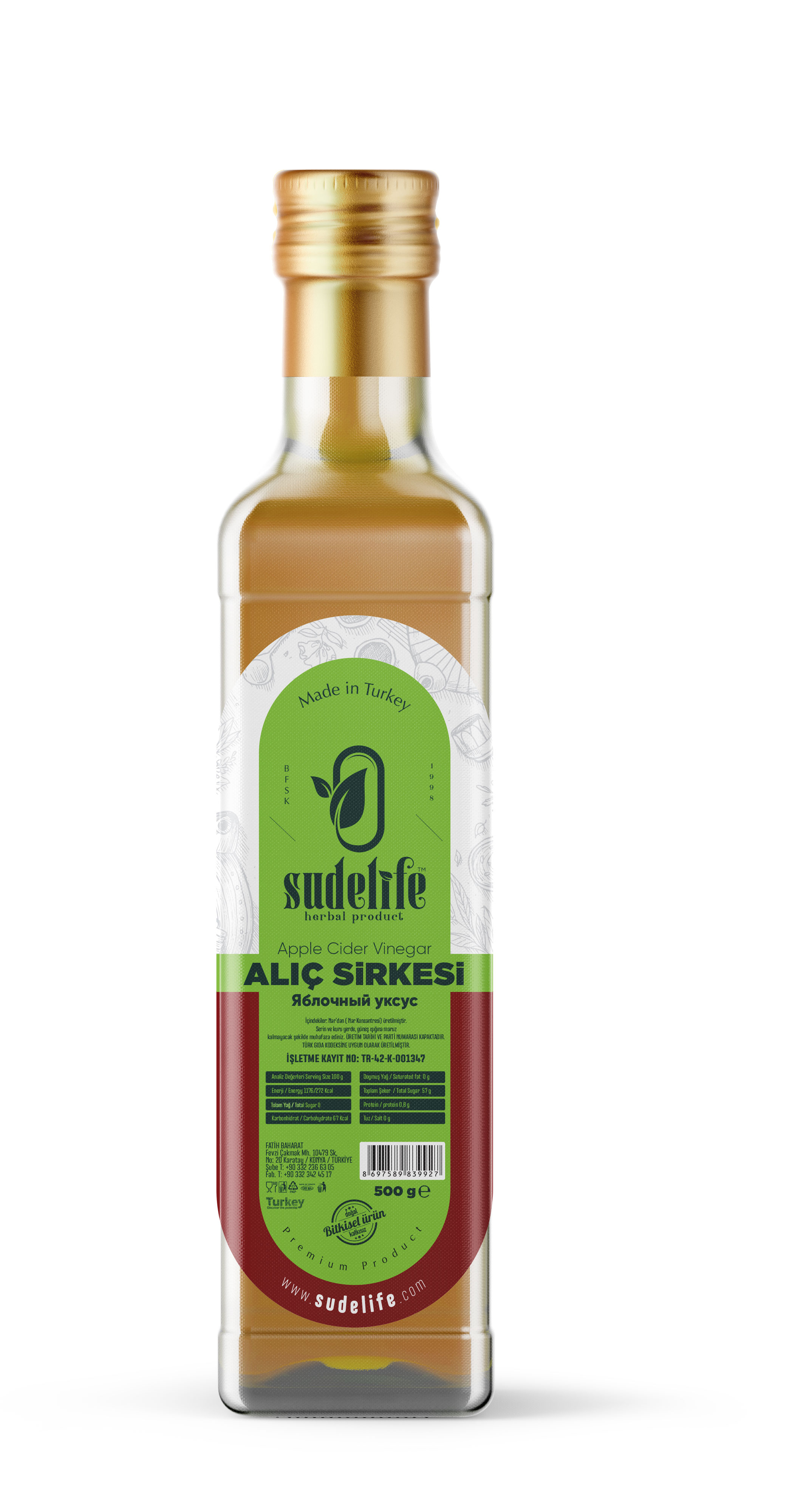 Alıç Sirkesi 500 ml (Dogal Fermentasyon)