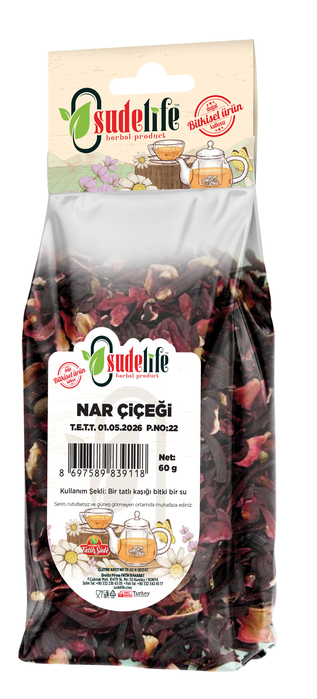 Nar Çiçeği (Hibisküs) 60 g