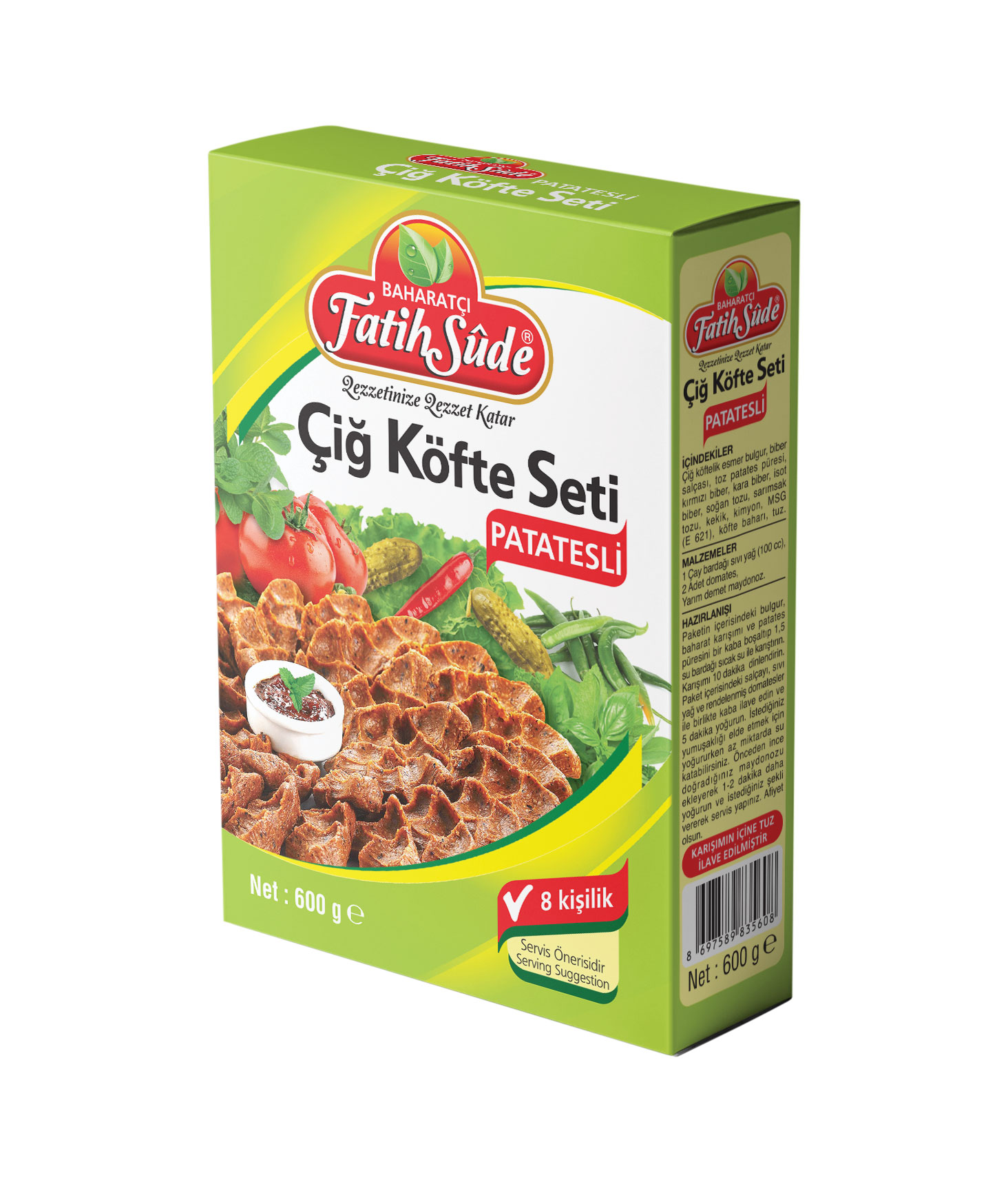 Çiğ Köfte Seti 600 g (Patatesli)
